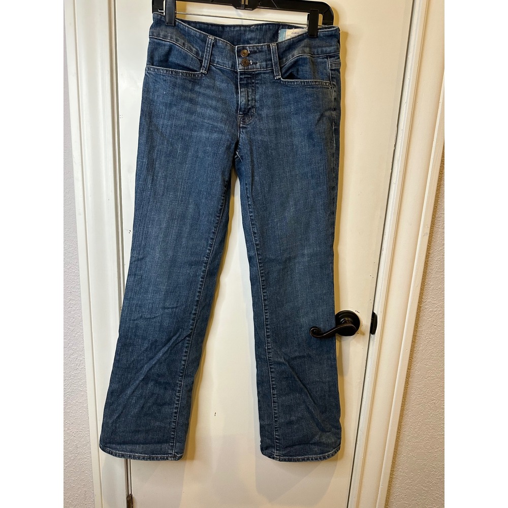 Gap Curvy Stretch Bootcut Jeans Womens 4R Medium Wash Blue Denim Flap Pockets